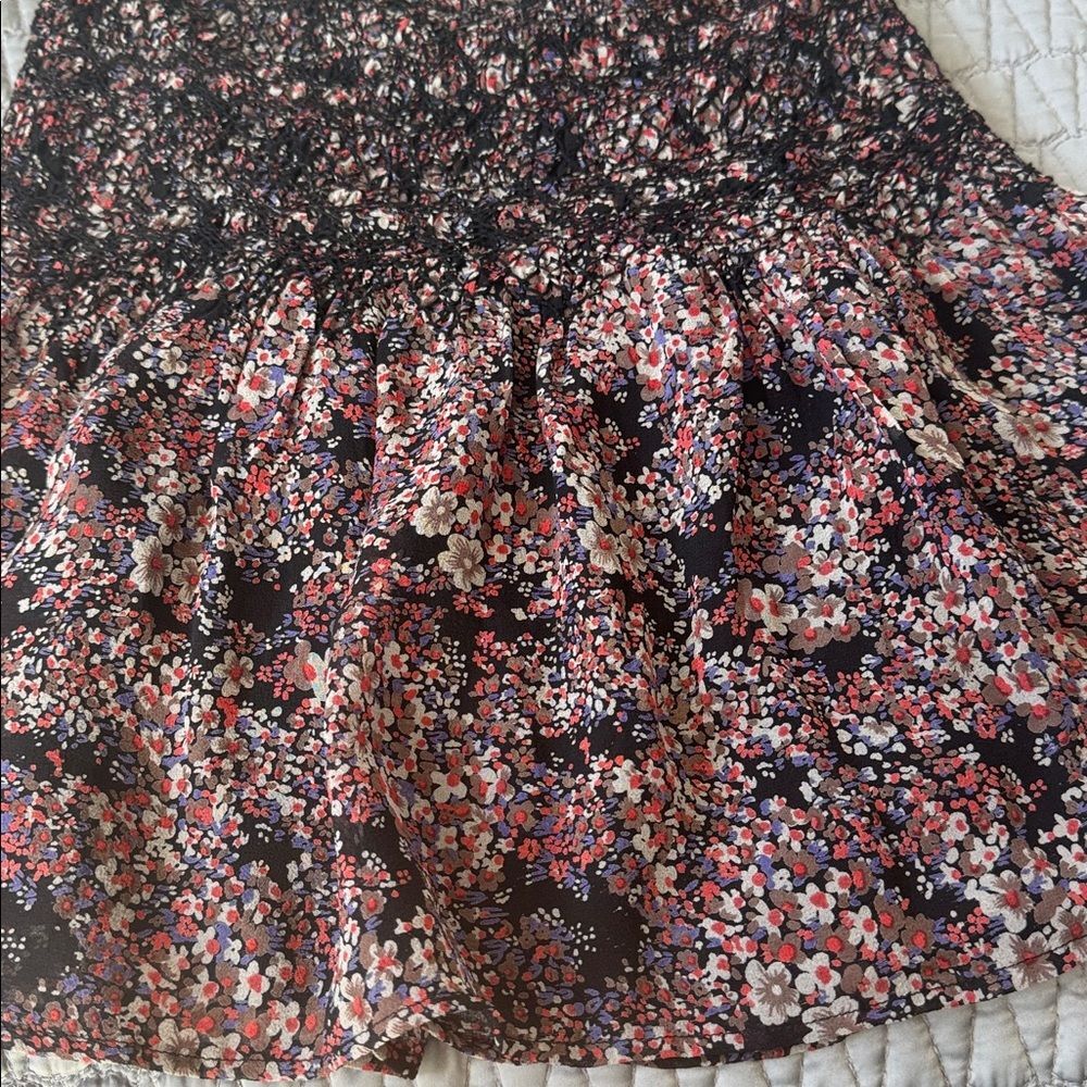 Ulla Johnson Eva Silk Mini Skirt in "Tiny Floral" Size 2 - Picture 2 of 6